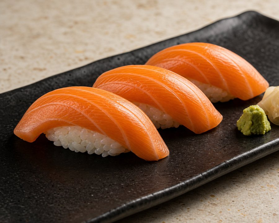 Nigiri z surowym łososiem